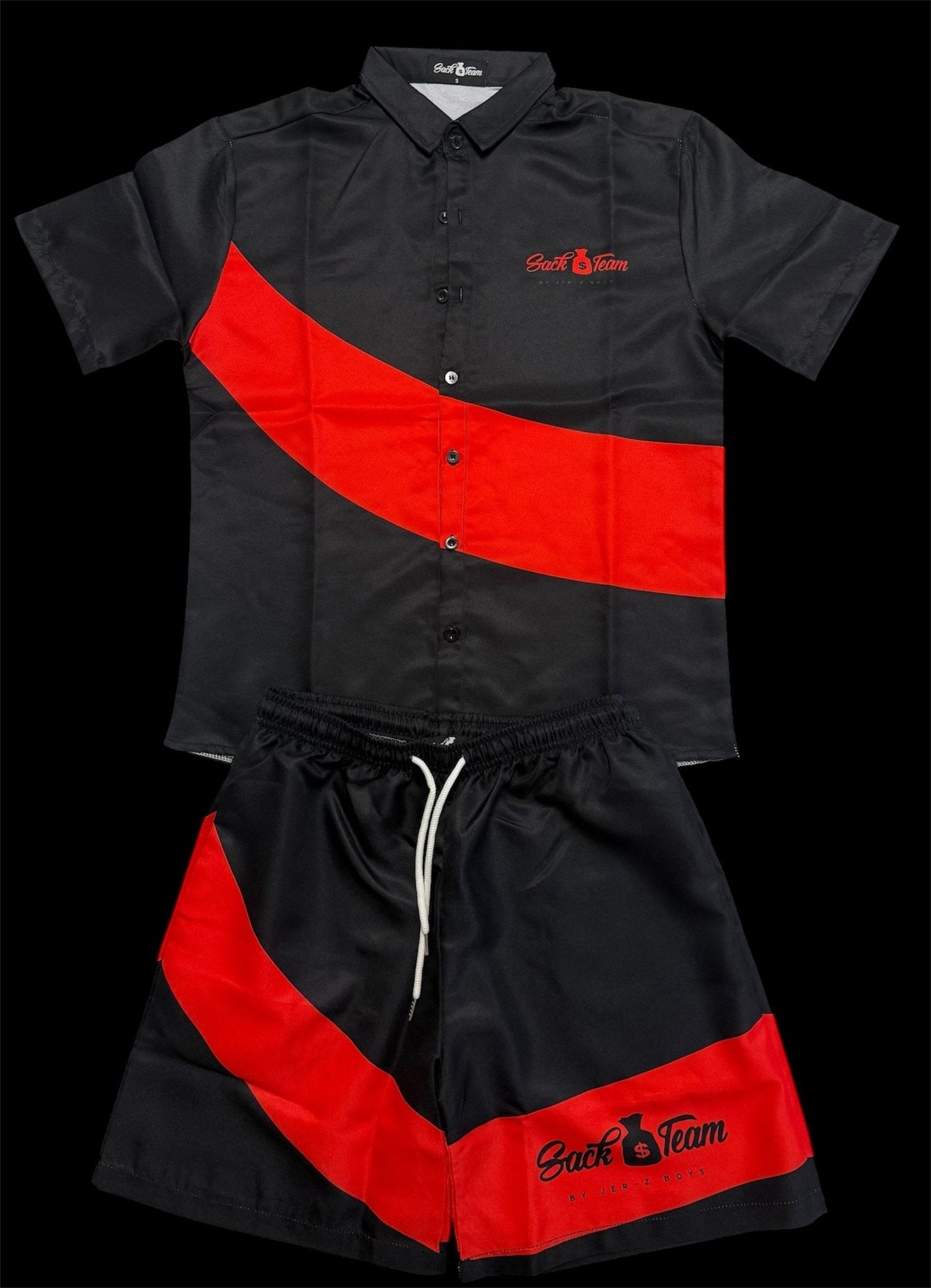 Sack Team “Black/Red” Short Set