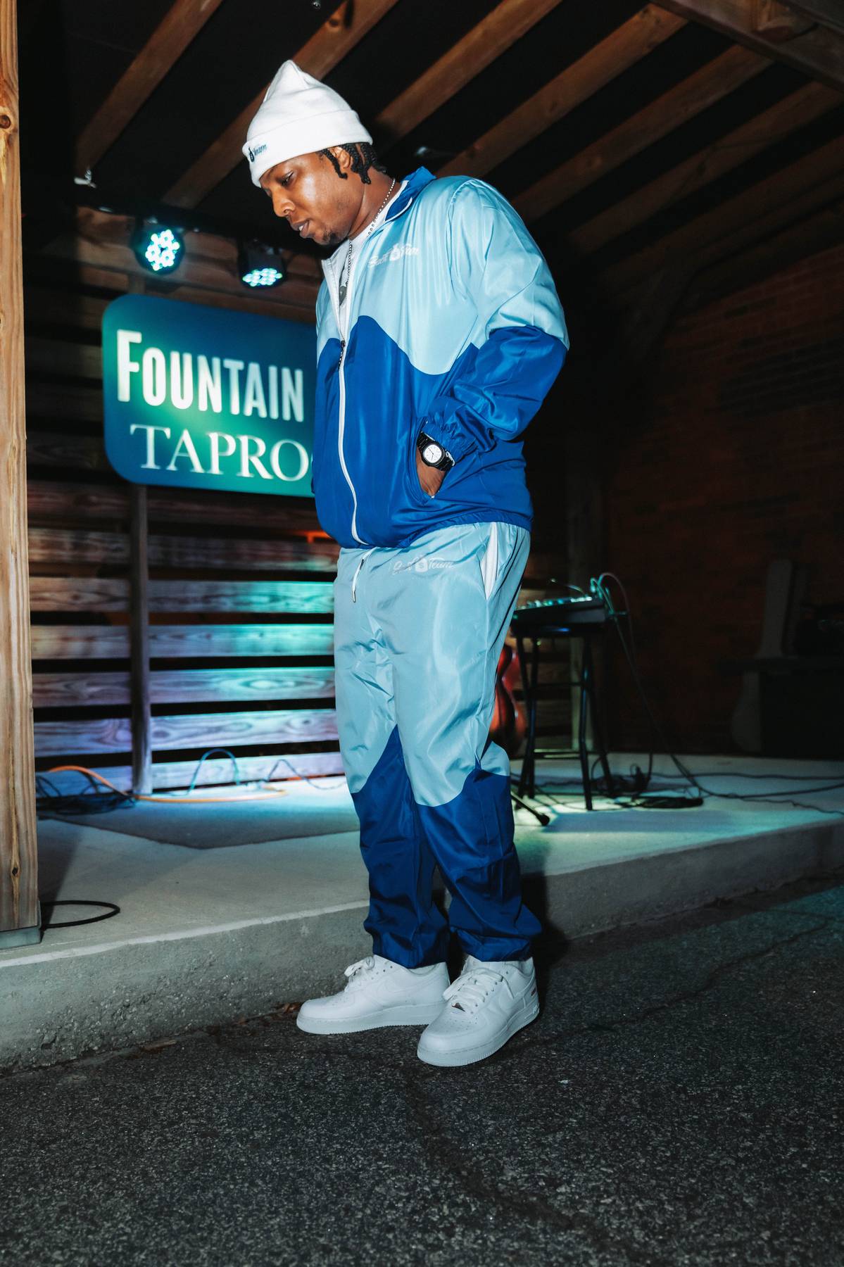 Sack💰Team “Royal blue/Carolina blue ”Windbreaker Set