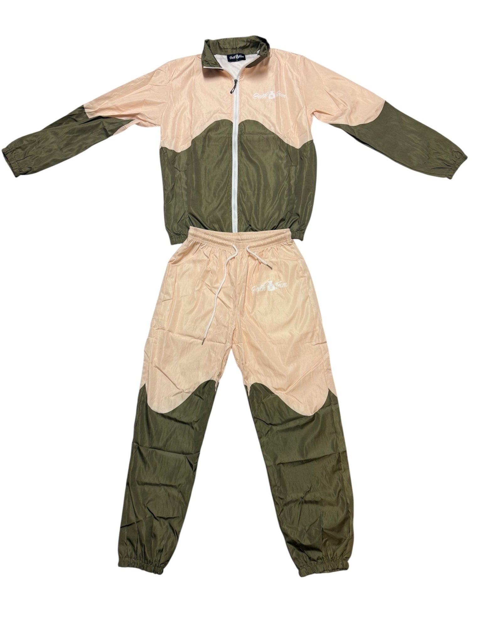 Sack💰Team “Tan/Olive” Windbreaker Set