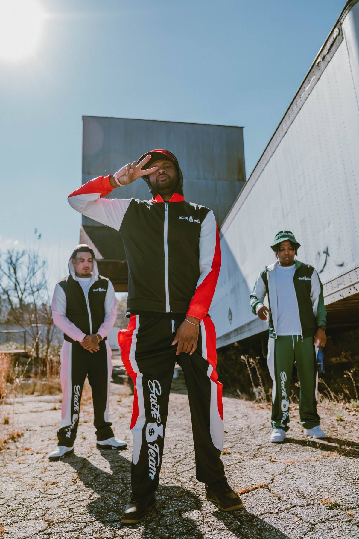 “Sack 💰Team Tech Set” Black,Red,White