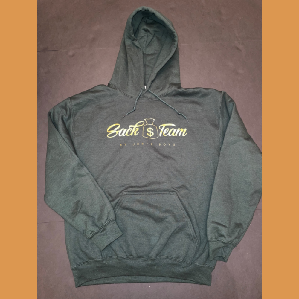 Forest Green Hoodie With Gold Logo