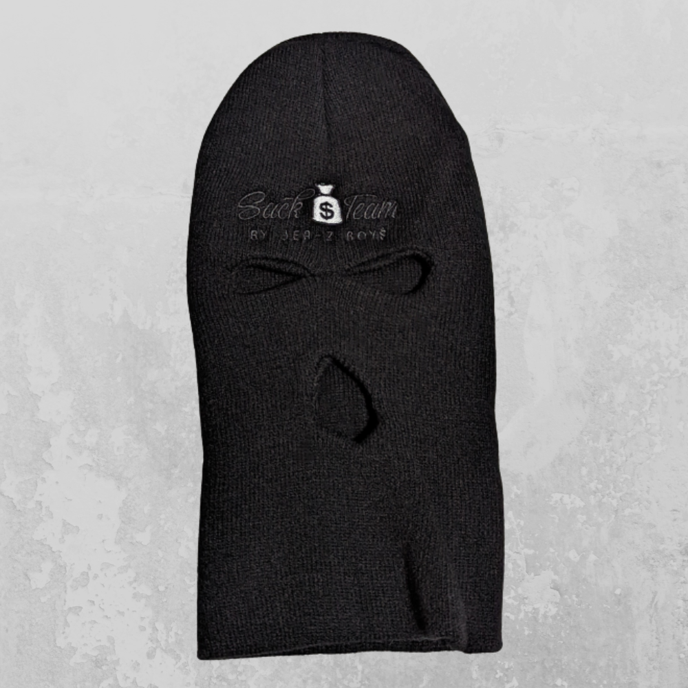 Black Ski Mask With Black Logo