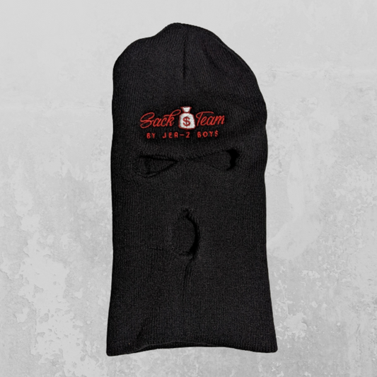 Black Ski Mask With Red Logo