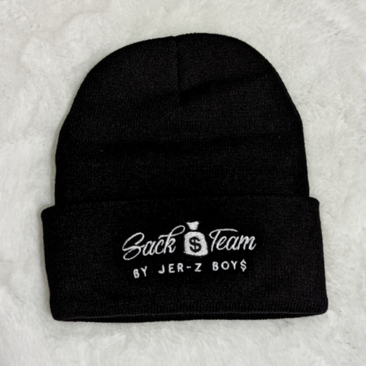 Black Beanie With White Logo