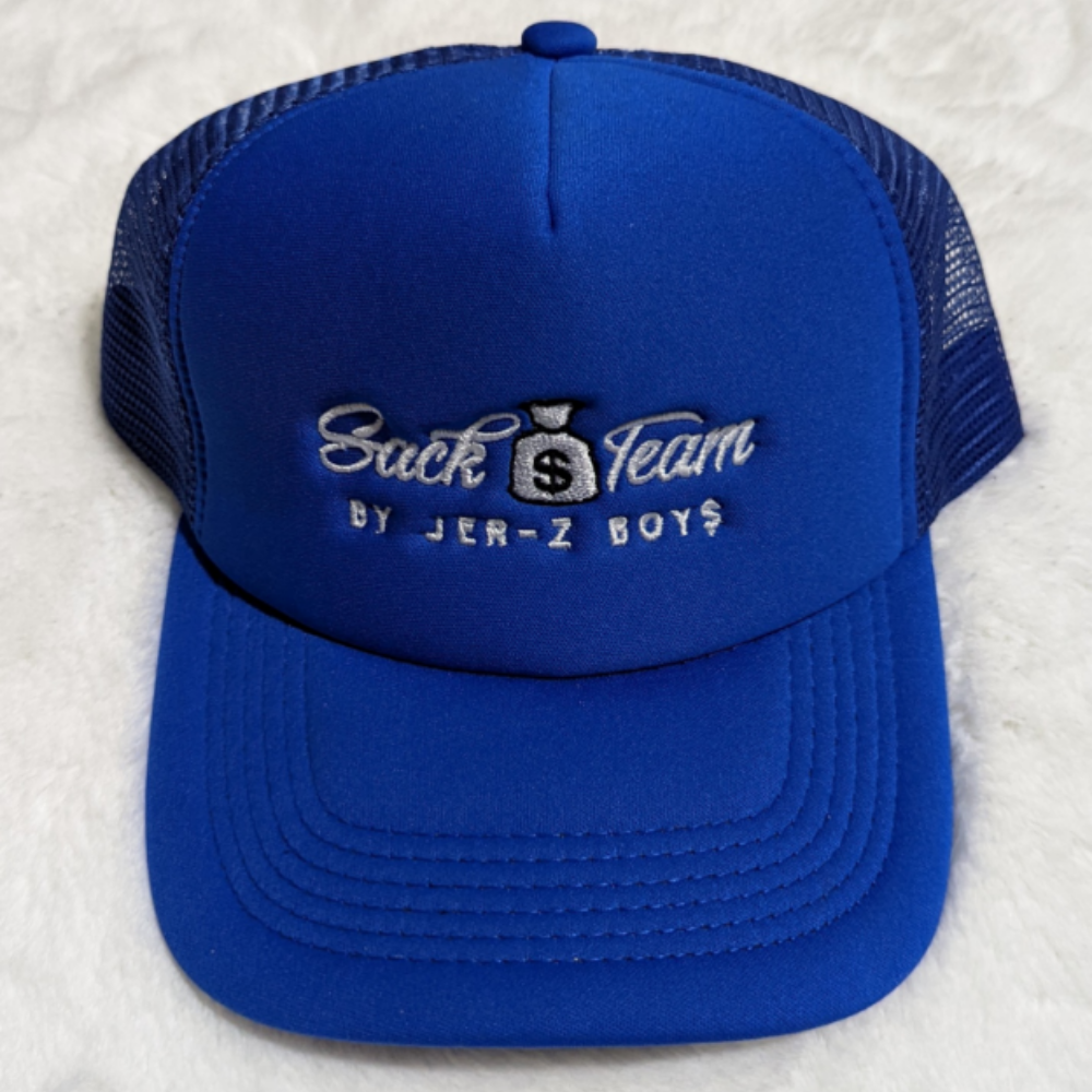 Royal Blue Trucker Hat With White Logo