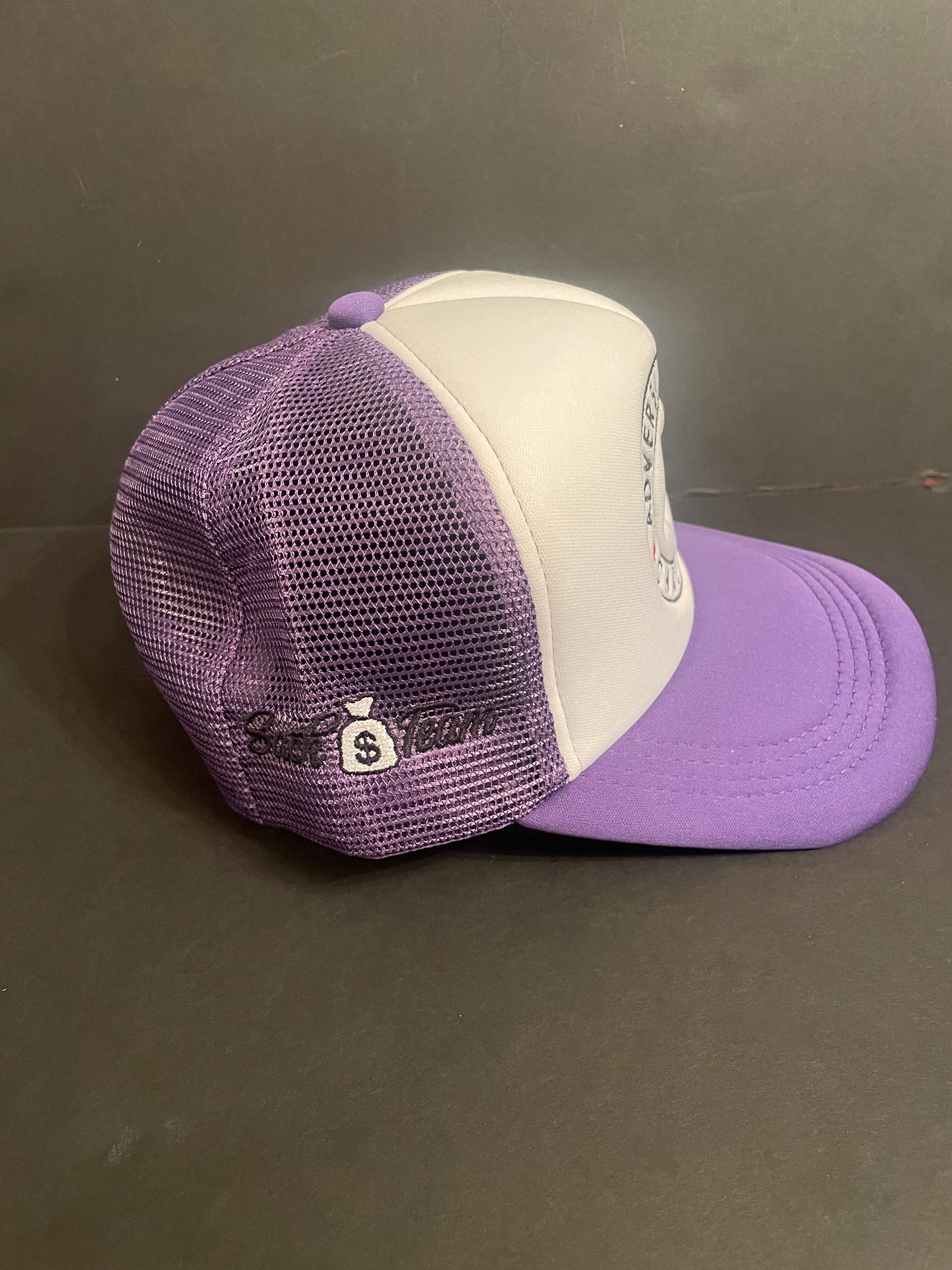 ABC/Sack Team purple trucker hat